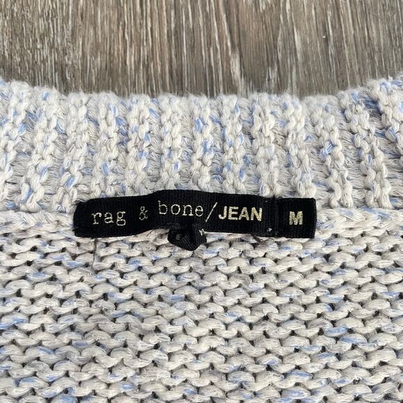 Rag & Bone Candace Cardigan in Ivory Blue Lavender - Size: Medium - Picture 4 of 11